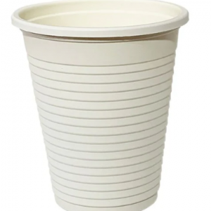 PLASTIC CUPS 100pcs BEIGE ASA BIODEGRADABLE