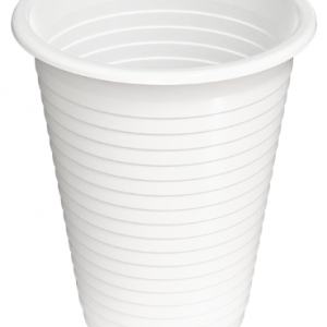 PLASTIC CUPS WHITE 100pcs DISPOSABLE