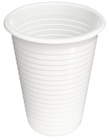 PLASTIC CUPS WHITE 100pcs DISPOSABLE