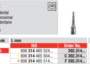 DIAMOND BUR FG INTERPROXIMAL 392 1 pcs EDENTA