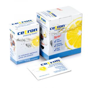 Cetron cleaning powder by Scheu for orthodontic and denture care