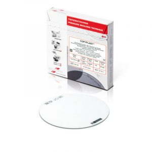 Scheu Copyplast thermoforming sheet, opaque, 125mm round, 10pcs