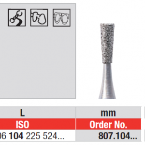 Diamond Bur HP D807 | Edenta Inverted Cone Long Bur