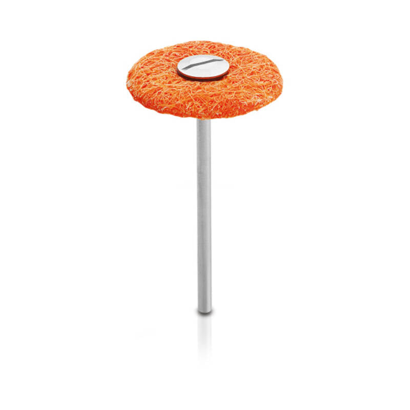 Scheu Dimo Finishing Wheels, elastomer trimming wheel with mandrel