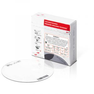 Scheu Duran+ hard thermoforming sheet, transparent, 125mm round, 10pcs