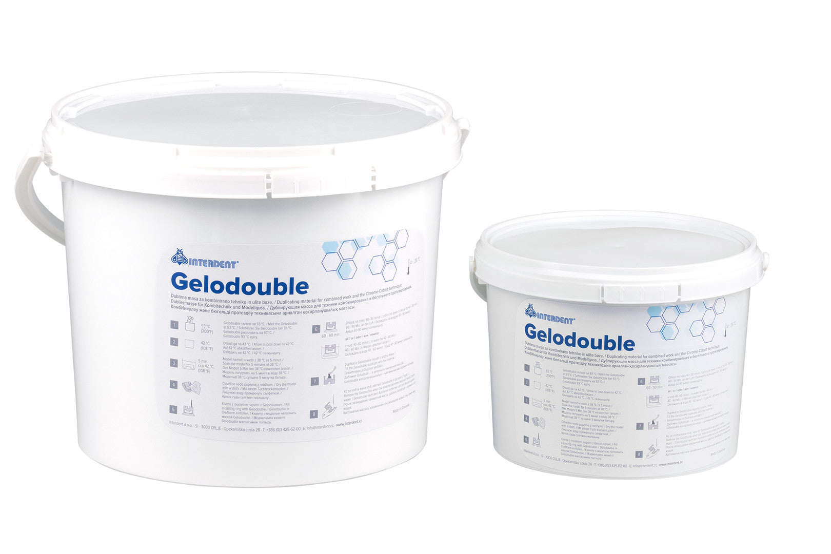 Interdent Gelodouble reversible duplicating gel, green-transparent
