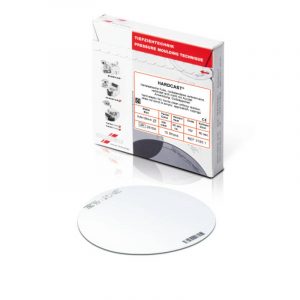 Scheu Hardcast castable thermoforming sheet, opaque, 125mm round, 10pcs