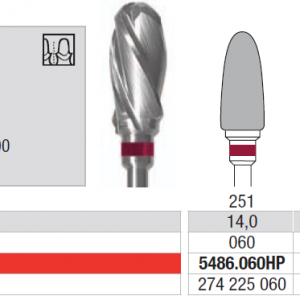 TUNGSTEN CARBIDE BUR HP LEFT HAND EDENTA
