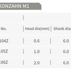 Aidite zirconia milling bur, 6mm shank, cemented carbide, for Zirkonzahn milling systems