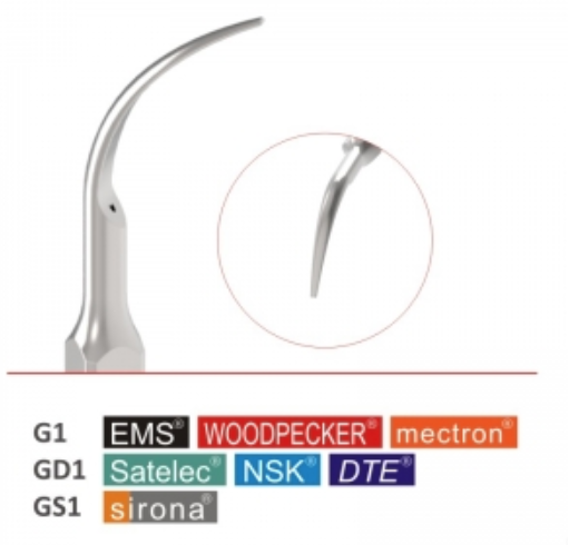 RT-G ultrasonic scaler tips for EMS, Woodpecker, Mectron, Satelec, NSK, Sirona, DTE