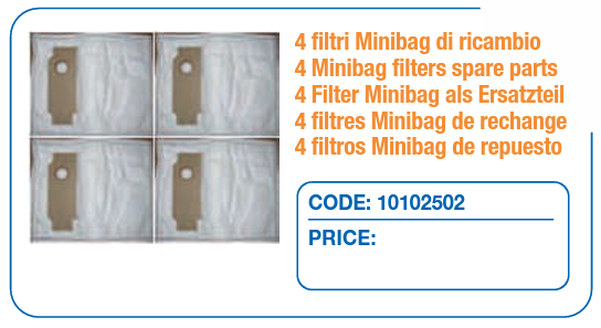 EXTRACTION UNIT BAG TISSI 4 PACK MINIBAG