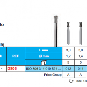 DIAMOND BUR FG 806 DIABOLO 5pcs STODDARD