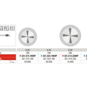 Edenta Diamond Disc 321 double-sided medium grit diamond disc for ceramics