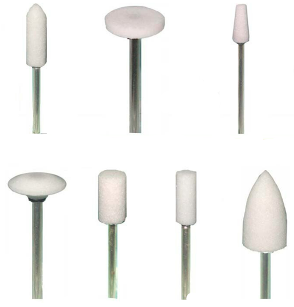 Keystone Mounted Stone White, aluminium oxide, for non-precious ceramic metal finishing