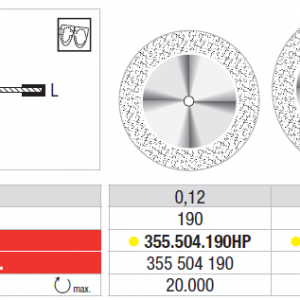 DIAMOND DISC 355 DSP S-FLEX 22X0.12mm EDENTA