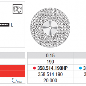 DIAMOND DISC 358 DSF MED S-FLEX 19X0.25mm EDENTA
