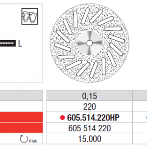 DIAMOND DISC 605 DSP STD SUPERFLEX 22X0.25mm EDENTA