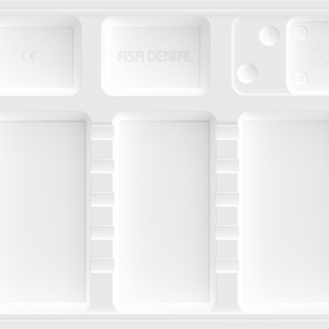 INSTRUMENT TRAY PLASTIC DISPOSABLE DIVIDED WHITE NOT KNURLED 400pcs
