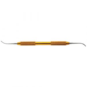 FINO wax dropper instrument, ergonomic handle, gold and green, 165mm