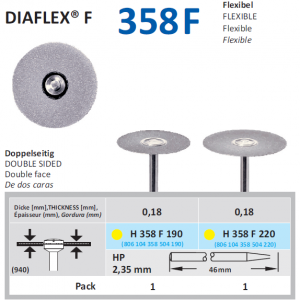 DIAMOND DISC H358F190 DFC DIAFLEX 19X0.18mm HORICO