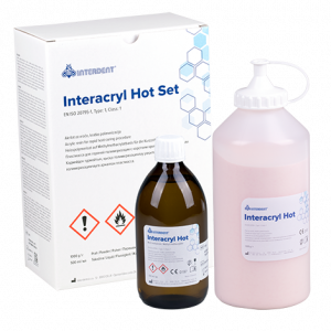 Interdent Interacryl C10 heat cure powder and liquid for dentures