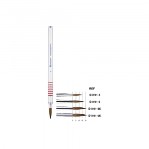 Interdent Ceramic Brush Sable with Ball, natural sable hair