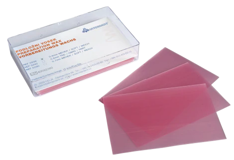 Interdent preparation wax sheets, pink-transparent, 120x80mm