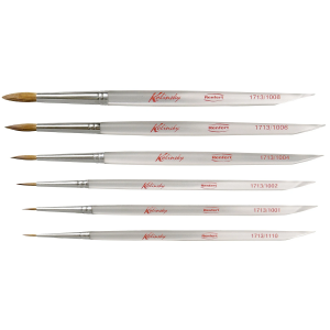 Renfert Ceramic Brush Kolinsky, natural red sable bristles