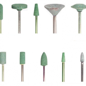 Keystone Mounted Stone Green, silicon carbide, for porcelain and metal finishing