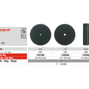 Edenta Steelprofi black rubber wheel for polishing CrCo alloys