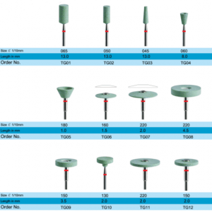 Diamond stones for trimming zirconia and ceramic dental restorations