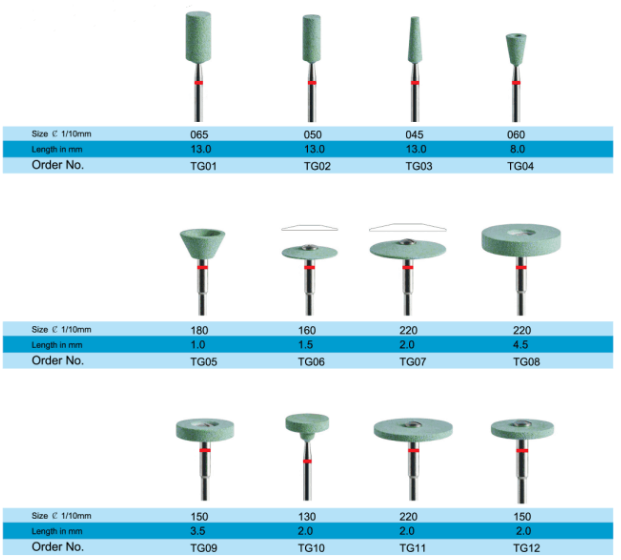 Diamond stones for trimming zirconia and ceramic dental restorations