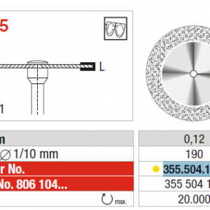 DIAMOND DISC 355 DSP S-FLEX 19X0.12mm EDENTA