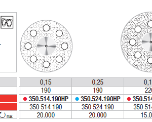 DIAMOND DISC 350 DSP FINE S-FLEX 22X0.25mm EDENTA SERATED