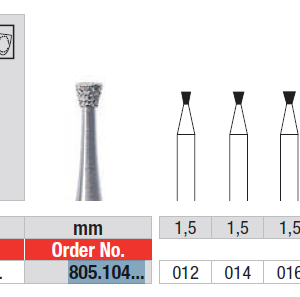 BUR HP D805 4.0 INVERTED CONE 1pcs