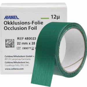 Whaledent Hanel Articulating Foil Green, 12 micron, single-sided, roll