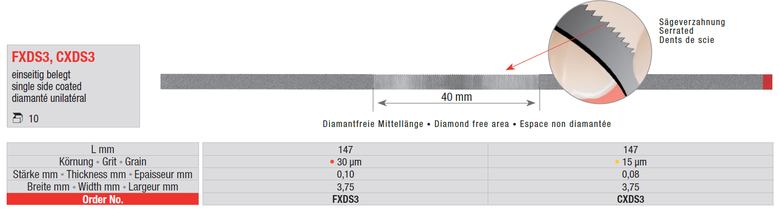 DIAMOND IPR STRIP SERRATED