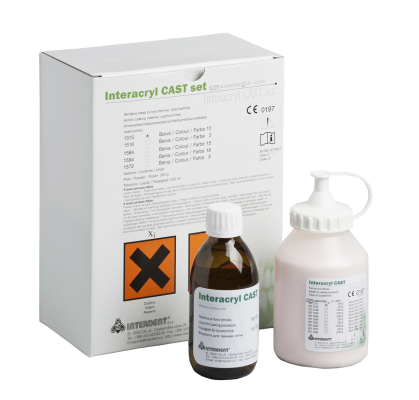 POURABLE POWDER AND LIQUID INTERACRYL CAST INTERDENT