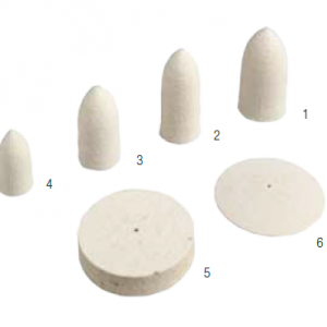 FELT CONE POLISHER LARGE-MED NO2 50X20mm 1pcs INTERDENT