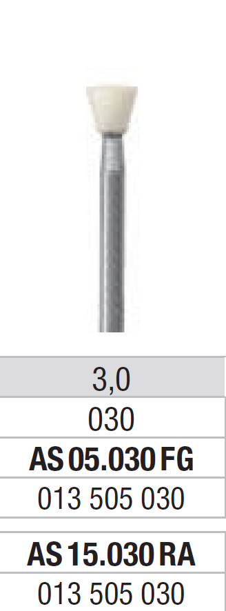 Arkansas FG Invert Cone stone bur for dental polishing and finishing
